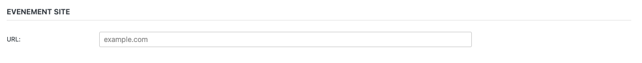 Evenement site URL